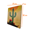 Ver imagem 7 de Mini Quadro de Kactos Decorativo Pintado a Mão 30x25cm
