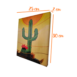Mini Quadro de Kactos Decorativo Pintado a Mão 30x25cm - 7