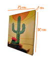 Ver imagem 7 de Mini Quadro de Kactos Decorativo Pintado a Mão 30x25cm