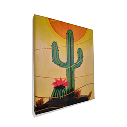 Mini Quadro de Kactos Decorativo Pintado a Mão 30x25cm - 3