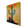 Mini Quadro de Kactos Decorativo Pintado a Mão 30x25cm - 4
