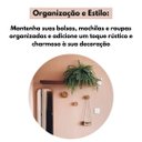 Ver imagem 4 de Kit 4 Ganchos Cabideiros Ponto Farias Madeira Maciça Cor Mogno - Luxo e Organização