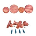 Ver imagem 1 de Kit 4 Ganchos Cabideiros Ponto Farias Madeira Maciça Cor Mogno - Luxo e Organização