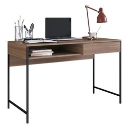 Escrivaninha/Mesa de Escritório com 1 Gaveta Multimóveis CR25232 Montana/Preto - 1