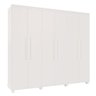 Roupeiro 6 Portas 4 Gavetas Casal 100% Mdf Branco Blor Jm Móveis - 4