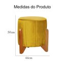Ver imagem 5 de Poltrona Balanço c/ Puff Melinda Veludo Mostarda