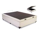 Ver imagem 1 de Cama Báu Box Base Casal Bege Corino com Pistões a Gás. 138x188