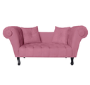 Ver imagem 1 de Sofá Recamier Recepção Decorativo 02 Lugares Londres Suede Rosa Barbie - Incasa Decor