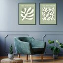 Ver imagem 1 de Kit 2 Quadros Arte Moderna Matisse Verde 33x24cm:moldura Preta