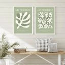 Ver imagem 2 de Kit 2 Quadros Arte Moderna Matisse Verde 33x24cm:moldura Preta