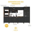 Ver imagem 5 de Armário de Cozinha Modulada Completa Fidelitá Nara 100% MDF 6 Peças 350cm 18 Portas 2 Gavetas sem
