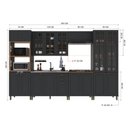 Ver imagem 4 de Armário de Cozinha Modulada Completa Fidelitá Nara 100% MDF 6 Peças 350cm 18 Portas 2 Gavetas sem