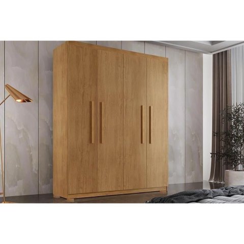 Guarda Roupa 4 Portas e 2 Gavetas C- Pés Espanha Naturale - Rufato