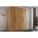 Ver imagem 1 de Guarda Roupa 4 Portas e 2 Gavetas C- Pés Espanha Naturale - Rufato