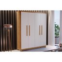 Ver imagem 6 de Guarda Roupa 4 Portas e 2 Gavetas C- Pés Espanha Naturale - Rufato