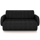 Ver imagem 3 de Sofá 2 Lugares Sala Living Orgânico 148cm Fávara K01 Couríssimo Preto - Lyam Decor