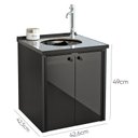 Ver imagem 3 de Gabinete para Banheiro 49x42,6cm Fenix Preto