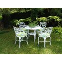 Ver imagem 1 de Conjunto de Jardim Viena (01 Mesa + 04 Poltronas) Alumínio Fundido Jardim Varanda Piscina Área Gourm