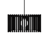 Luminária Pendente Barcelona Modelo Ripado -:Preta - 3
