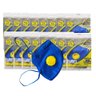 Kit 80 Máscara Respirador Pff2 Com Valvula CA E Inmetro Epi Elastico De Cabeça - 1