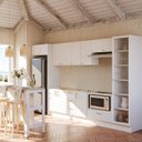 Ver imagem 4 de Cozinha Completa Planejada MDF 10 Peças sem Tampo CabeCasa MadeiraOriginals Branca Marselha