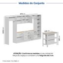Ver imagem 3 de Cozinha Planejada 10 Peças sem Tampo com Cristaleira e Ilha Marselha CabeCasa MadeiraOriginals Branco