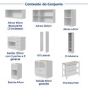 Ver imagem 5 de Cozinha Modulada 10 Peças sem Tampo com Cristaleira e Ilha Marselha CabeCasa MadeiraOriginals