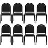 Kit 8 Cadeiras Hoteleiras Auditório Empilhável Sintético M23 Preto - Mpozenato - 10