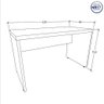 Mesa para Estudos e Escritório Tampo 40mm 120cm Alto Padrão - 4
