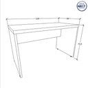 Ver imagem 4 de Mesa para Estudos e Escritório Tampo 40mm 120cm Alto Padrão