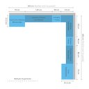 Ver imagem 5 de Armário de Cozinha Completa Modulada 10 Peças com Tampo e Vidro Reflecta Mel Luciane Móveis