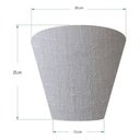 Ver imagem 6 de Arandela Retro Cone Vivare Md-2001 Cúpula em Tecido 25-26x13cm - Bivolt Rustico-cinza 127-220v