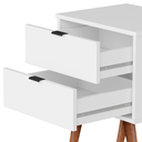 Ver imagem 3 de Mesa de Cabeceira Jb 1818 Mesinha Apoio Decorativa Quarto Criado Moderno com 2 Gavetas Várias Cores