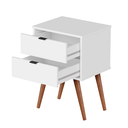 Ver imagem 5 de Mesa de Cabeceira Jb 1818 Mesinha Apoio Decorativa Quarto Criado Moderno com 2 Gavetas Várias Cores