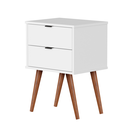Ver imagem 7 de Mesa de Cabeceira Jb 1818 Mesinha Apoio Decorativa Quarto Criado Moderno com 2 Gavetas Várias Cores