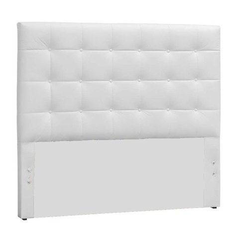 Cabeceira Box Shop Clean King 1,95m Em Couro Sintético Branco