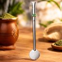 Ver imagem 1 de Bomba Chimarrão 24cm Inox Bojo Removível Bandeira Brasil