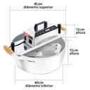 Ver imagem 3 de Panela de Brigadeiro Elétrica Saro 21L Prata Bivolt PA21R