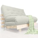Ver imagem 1 de Futon Casal Tokio Sofa Cama Branco Off Acquablock Com Madeira Maciça