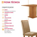 Ver imagem 2 de Mesa de Jantar Loren 90cm Tampo MDF Canto Reto Laminado com 4 Cadeiras Lira