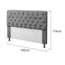 Ver imagem 1 de Cabeceira Mirage para Cama Box King Size 195cm com Capitonê:bege