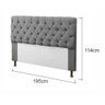 Cabeceira Mirage para Cama Box King Size 195cm com Capitonê:bege - 1