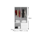 Ver imagem 4 de Guarda Roupa Solteiro 4 Portas e 2 Gavetas Lotus Flex Ébano Touch - Demóbile