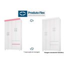 Ver imagem 3 de Guarda Roupa Solteiro 4 Portas e 2 Gavetas Lotus Flex Ébano Touch - Demóbile