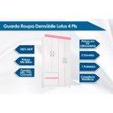 Ver imagem 2 de Guarda Roupa Solteiro 4 Portas e 2 Gavetas Lotus Flex Ébano Touch - Demóbile