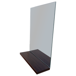 Espelheira Retangular 30x40cm Com Prateleira Canela MDF - 4