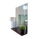 Ver imagem 1 de Espelheira Retangular 30x40cm Com Prateleira Canela MDF