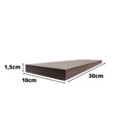 Espelheira Retangular 30x40cm Com Prateleira Canela MDF - 6