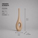 Ver imagem 3 de Garrafa Arabella Pequena Vaso Decorativo de Cerâmica para Sala e Mesa Dunas