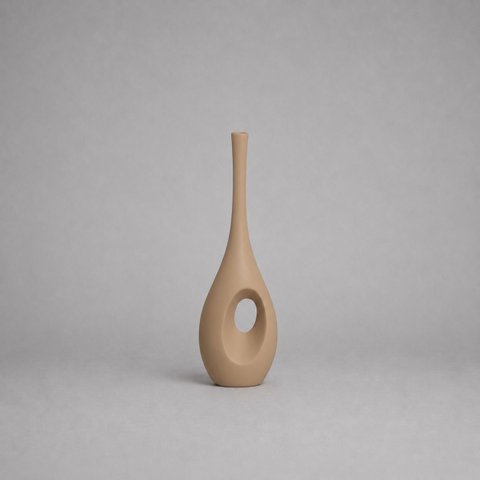 Garrafa Arabella Pequena Vaso Decorativo de Cerâmica para Sala e Mesa Dunas
